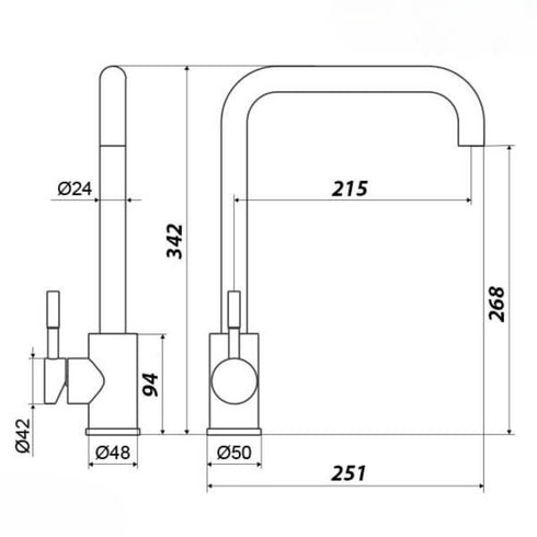 Baterija za sudoperu ES 3508 FE Inox Slovarm